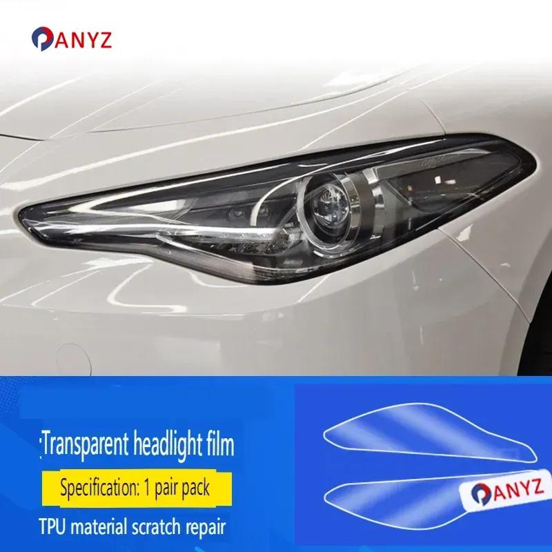 Car Front Headlamp Film for Alfa Romeo Giulia Stelvio Tpu Transparent Protective Film Exterior Headlight Trim Strip Car Sticker