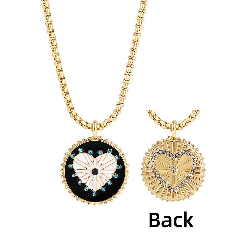 

Милое ожерелье с кулоном в виде глаз, сердца, ладони, знаков зодиака для женщин, двустороннее эмалированное, в виде звезды, золотистого цвета, цепочка из нержавеющей стали