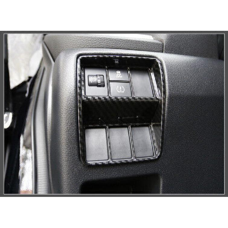Carbon Fiber For Honda CRV CR-V Headlight Switch Control Frame Trim 2017-