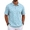 Herren Poloshirt Kurzarm Lockerer Schnitt Freizeit Hawaiianischer Stil Bedrucktes Oberteil Klassischer Kragen Entspanntes Design