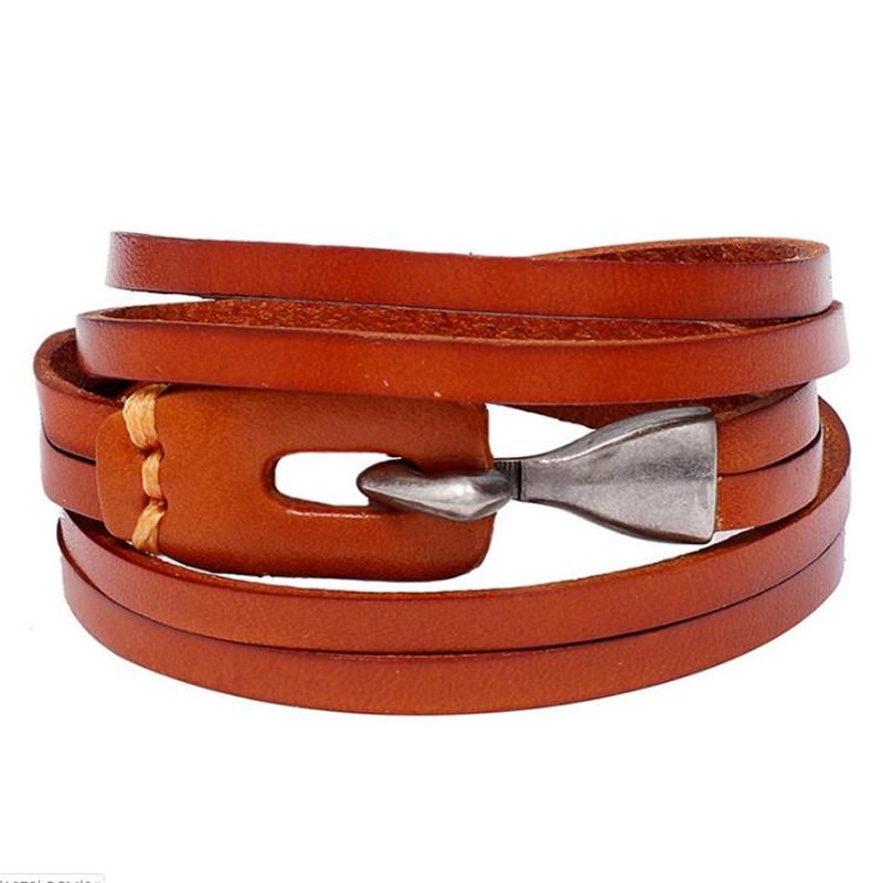 Trendy European & American Punk Retro Multi-layer Cowhide Bracelet - Simple Student Fashion Accessory