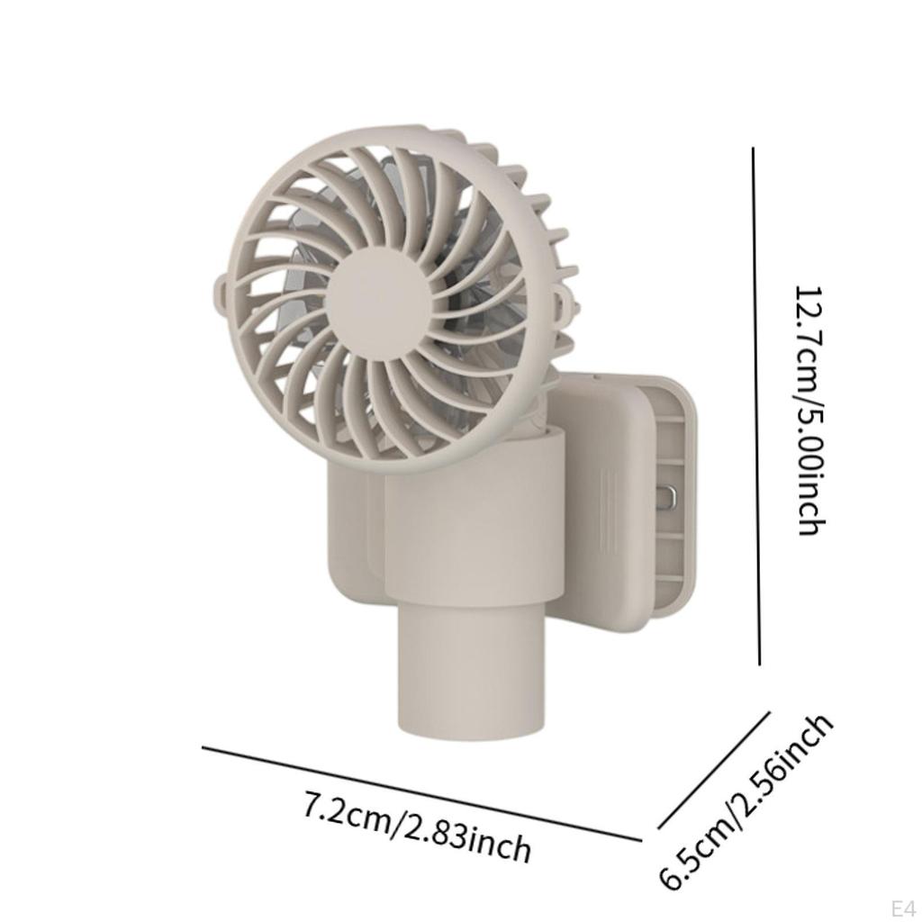 Clip On Fan 3 Speed Adjustable Angle Low Noise Detachable Base Desk Personal for Office