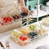 Naijiang Luxury Gold-Rimmed Glass Snack & Fruit Platter