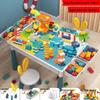 Large Particle Multifunctional Building Blocks Table for Early Education Games