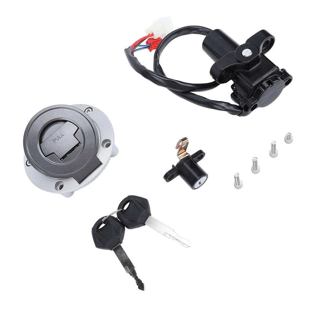 Ignition Switch Gas Cap Seat Lock Helmet Lock Key Set Sturdy Easy Installation for MT03 YZF XJ6 FJ09