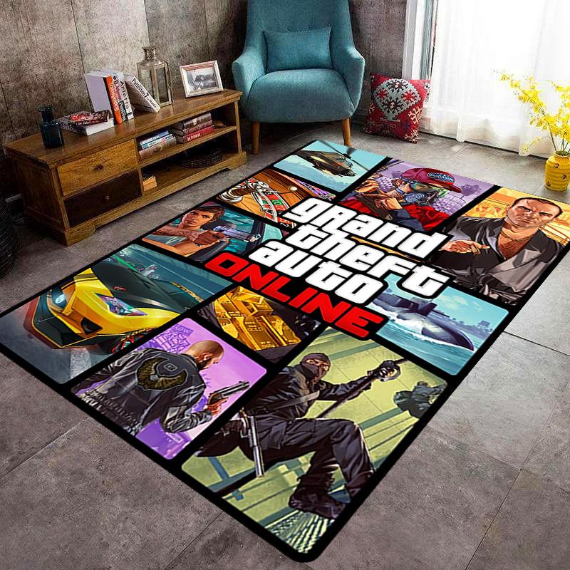 Grand Theft Auto Online: Covor de Aventură cu Octan Ridicat Potrivit pentru toate anotimpurile Decor Acasă Modă Cadouri de Crăciun Artă