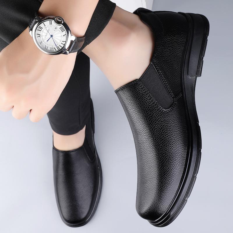 Fashion Mens Autumn Winter Casual Leather Business Shoes Male Classic Comfortable Loafers Fashion Simple Men Slip on Flat Designer Shoes