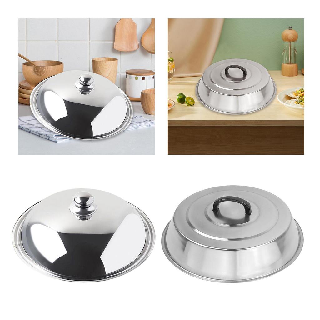 Stainless Steel Lid Professional Lid Anti-scald Bakeware Frying Pan Lid Cookware