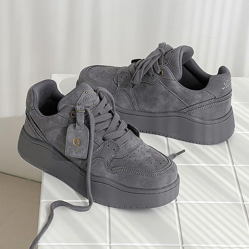 Frühling und Herbst Sport- und Freizeit-Board-Schuhe Damen Plateau-Erhöhung Merad Damen Brotschuhe Original Nische Paar Schuhe