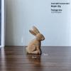 Nordic Wooden Rabbit Figurine - Home Décor for Wine & TV Cabinets, Entryway Gift