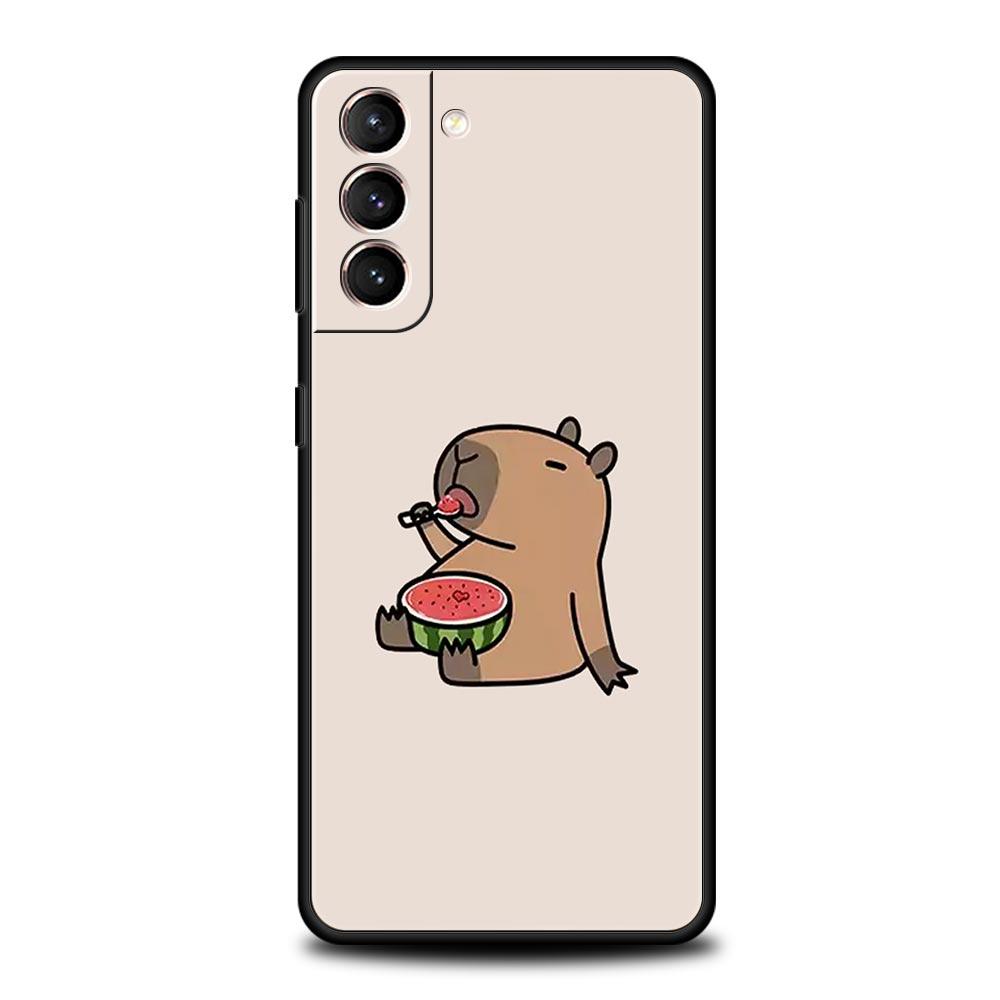 Süße Capybara Handyhülle für Samsung Galaxy S24 S23 S22 Ultra S20 S21 FE 5G S10 S9 Plus S10E S8 S7 Edge Weiche Silikonhülle