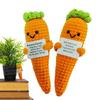 Creative Positive Energy Doll Hand Crocheted Carrot Emoticon Bag Decoration Cute Knitting Doll Decoration Funny Gifts With