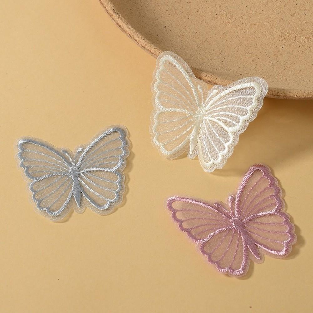 Dreamy Embroidered Mesh Butterfly DIY Handmade Sewing Craft Decoration  for Clothes Decor