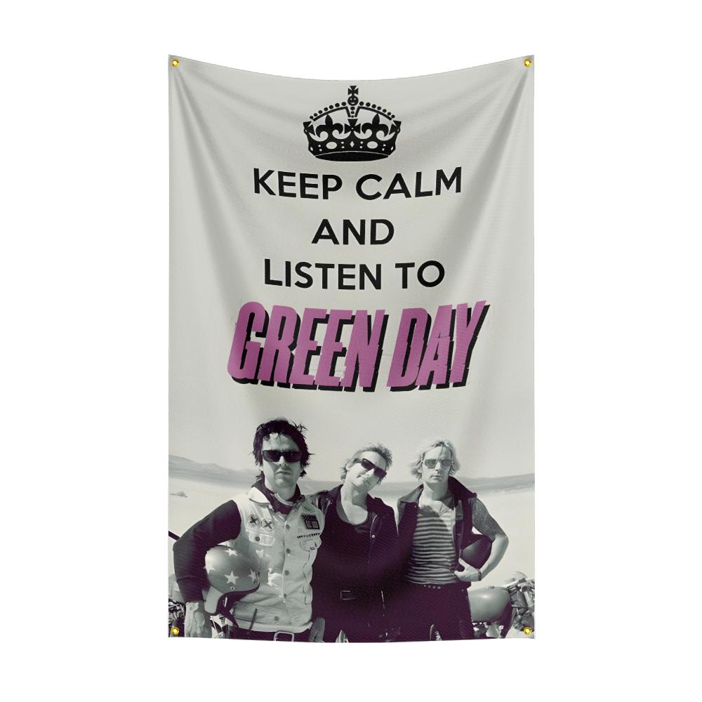 Ggreen Day Flag Rock Music Band Banner Hd Printing Tapestry Exhibition Music Band Fans Garage Decor