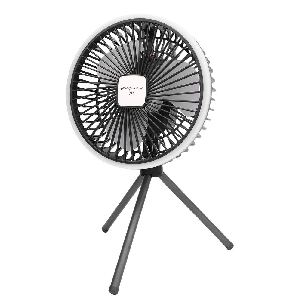 Camping Fan with Tripod Stand and Light USB Rechargeable Battery Operated Portable Camping Cooling Fan for Home Outdoor