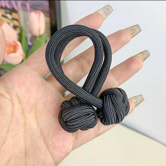 

Яркие узловые резинки для волос для женщин - Милые, энергичные и нежные к волосам, Идеальные для хвостиков. Прочные и безболезненные аксессуары для волос. чёрный