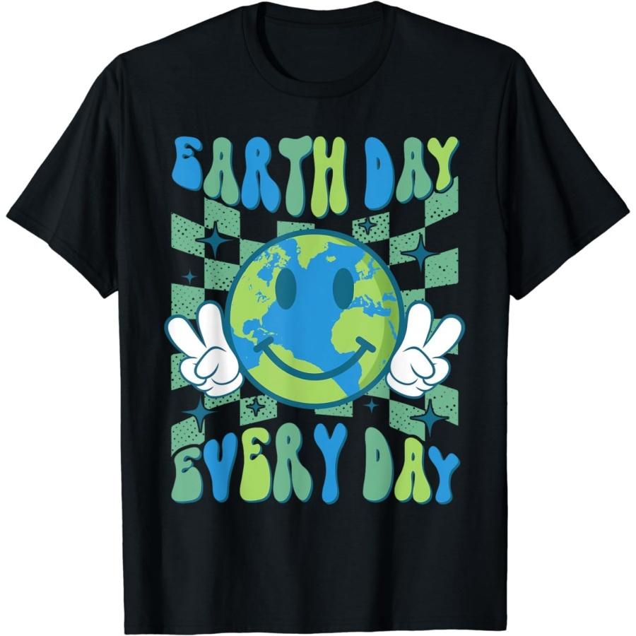 SykForn Earth Day Everyday Earth Day 2024 Shirt for Men Women Kids T-Shirt XXXXXL чёрный