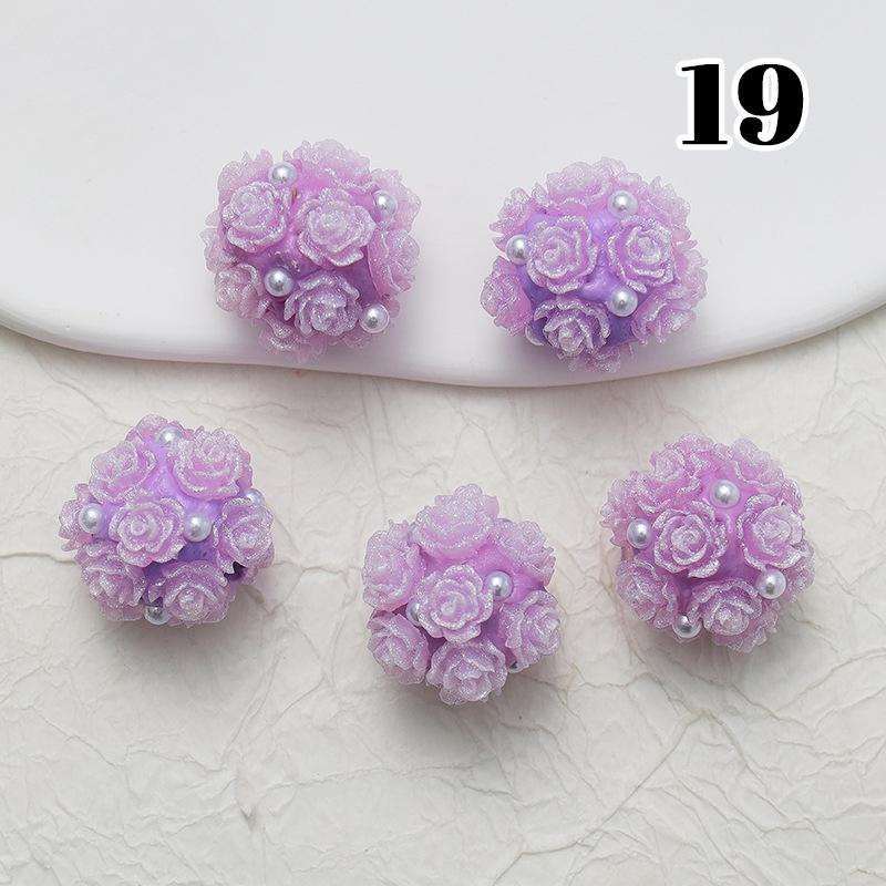 2Cm 10Pcs Charm Rose Polymer Clay Colorful Lover Acrylic Beads for Jewelry Making Diy Necklace Bracelets Earring Accessories New