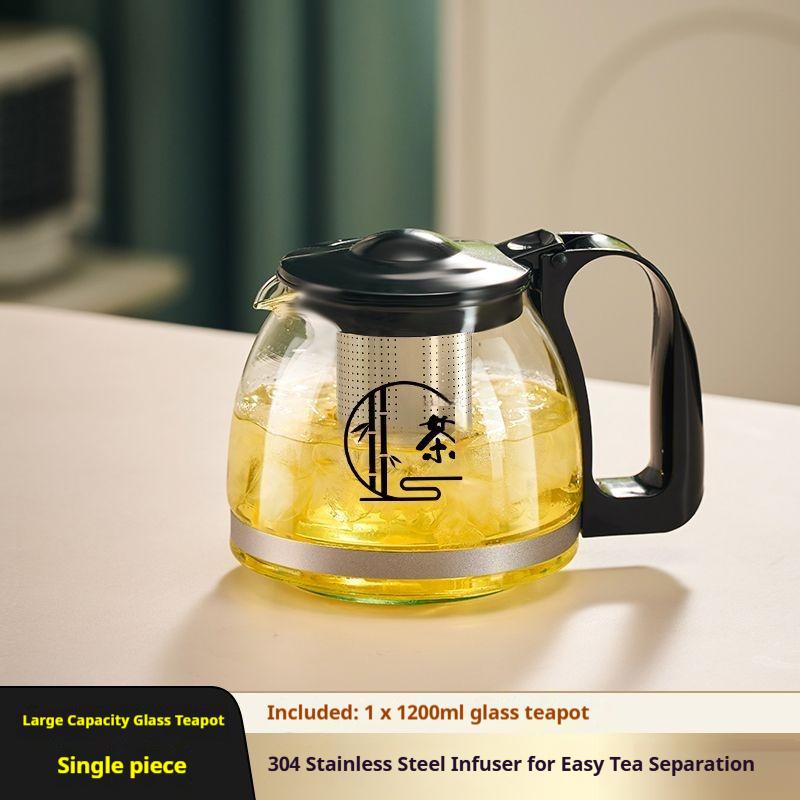 Gianxi  Glass Teapot High Temperature Resistant Thickened Single Pot Small Flower Tea Pot Water Kettle Filter Heat-Resistant