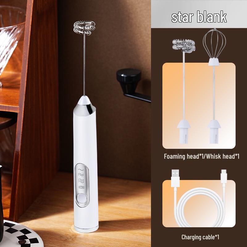 Rechargeable Handheld Electric Milk Frother & Egg Beater