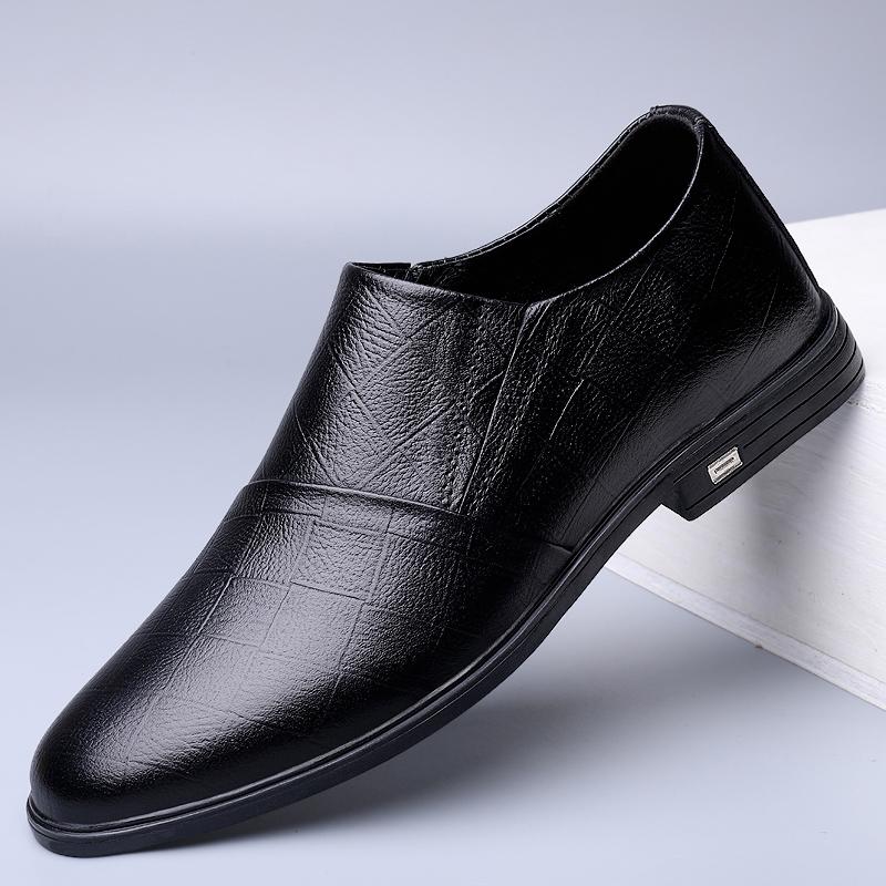 Fashion Minimalist Quality Designer Simple Breathable Comfort Loafer Outdoor Men's Casual Genuine Leather Office Wedding Business Shoes