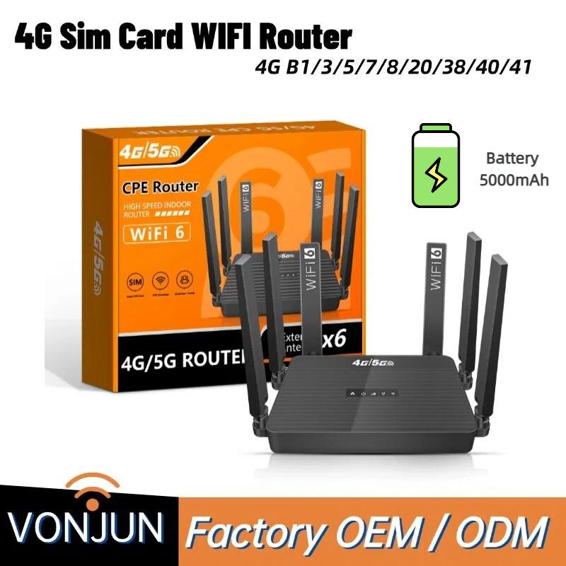 4G LTE WiFi6 Mobile Hotspot Multifunctional Wireless Router