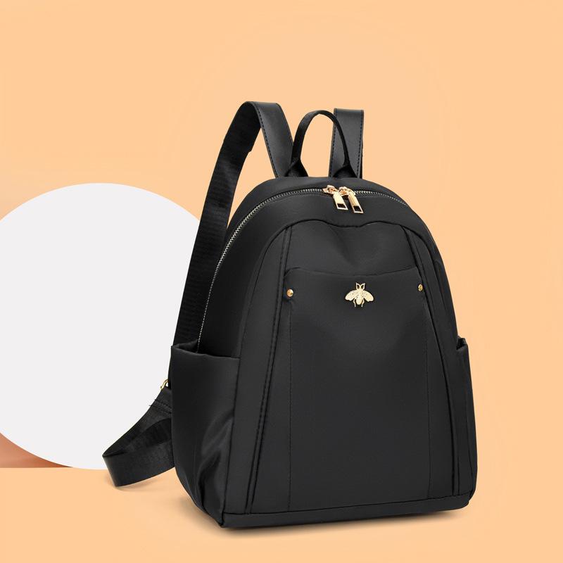 Рюкзак из ткани Оксфорд для женщин модный повседневный дорожный рюкзак легкий водонепроницаемый маленький рюкзак-кошелек чёрный 2240₽