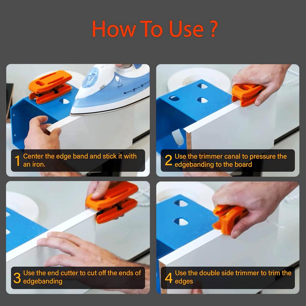 3 In 1 Woodworking Trimmer Tool Right-angle Woodworking Planer Decorative Panel Edge Banding Scraper Chamfering Round Corner