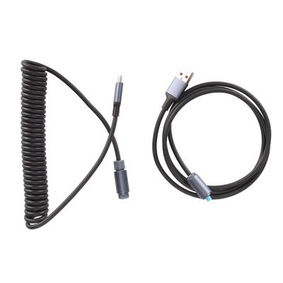 Cavo Tastiera USB a Tipo C Massimo 9,8 piedi Connettore Aeronautico a 4 Pin Auto-Bloccante Cavo a Spirale per Tastiera