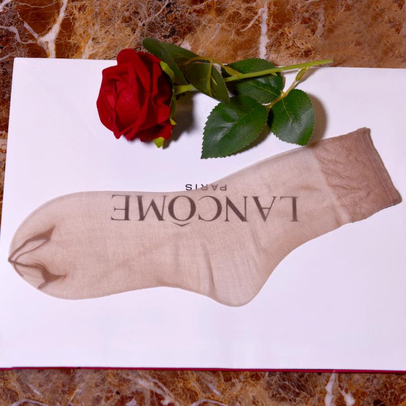 3 Pairs of Crystal Silk Ultra-Thin Transparent Toe Stockings for Women