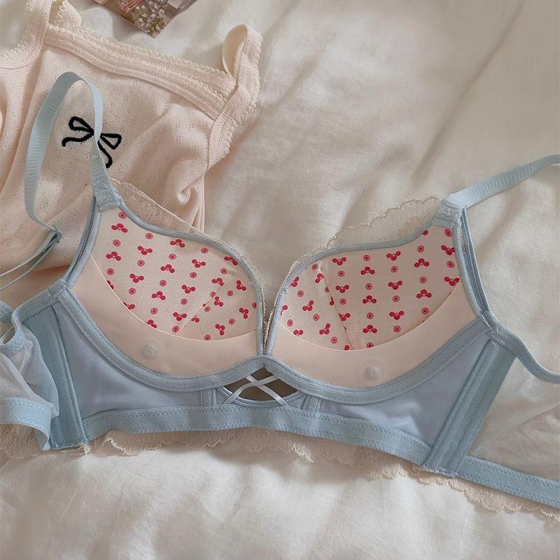 Floral Women Bras Push Up Bras Backless With Pad Underwear Female Lingerie