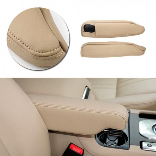 Beige For Land Rover Discovery LR3 LR4  L&R Seat Armrest Handle Leather Cover