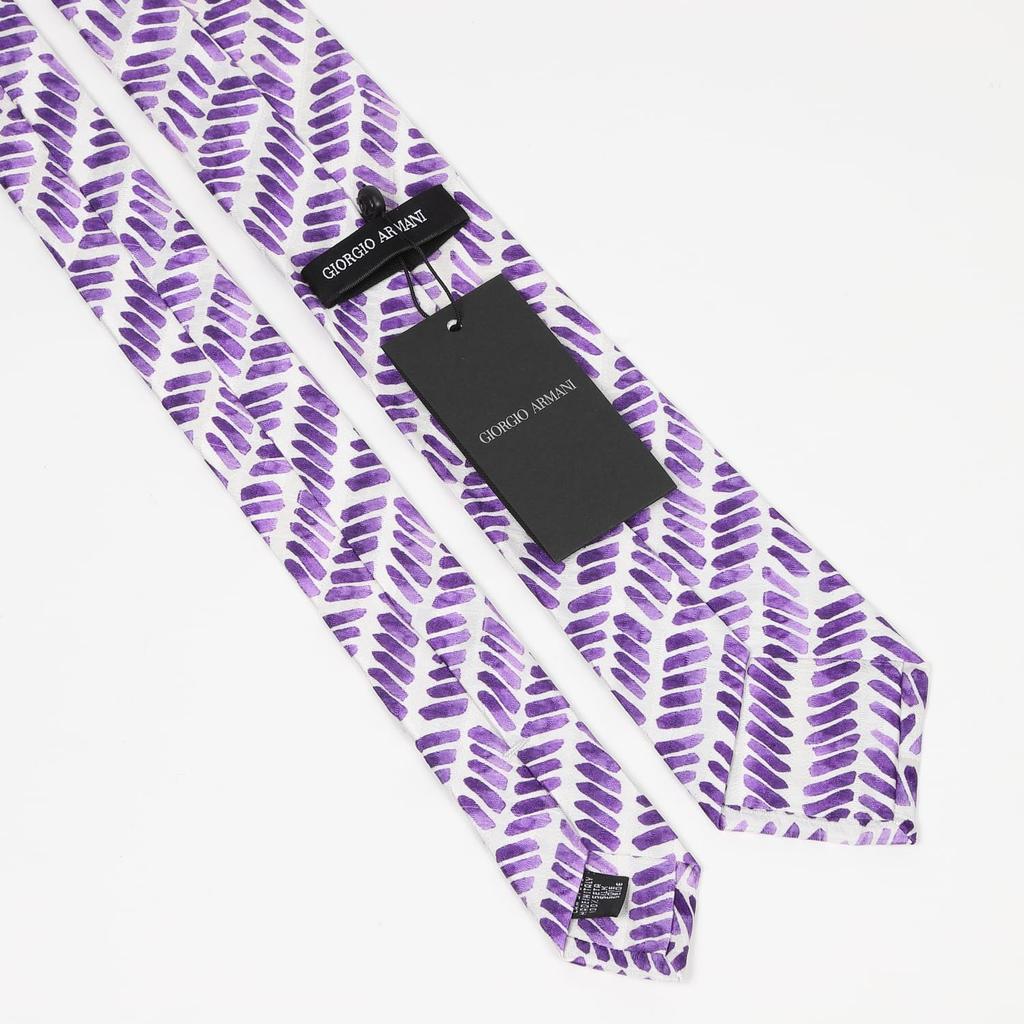 Giorgio Armani Tie Gift GA019 Purple x White (GA019-19 1P805-03893) [Used]