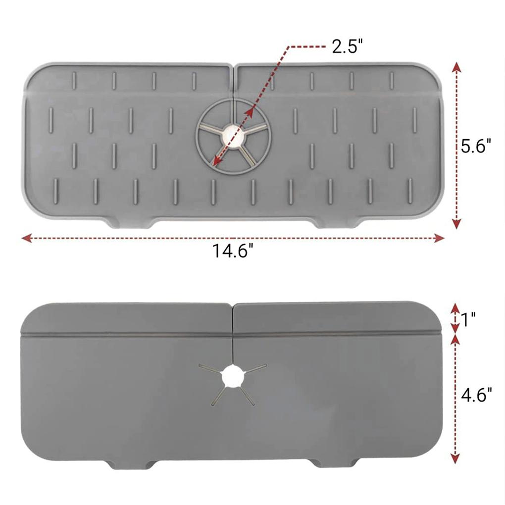 Faucet Guard Kitchen Sink Drain Mat Water Catcher Storage Countertop Protector Household Upgrade Pads