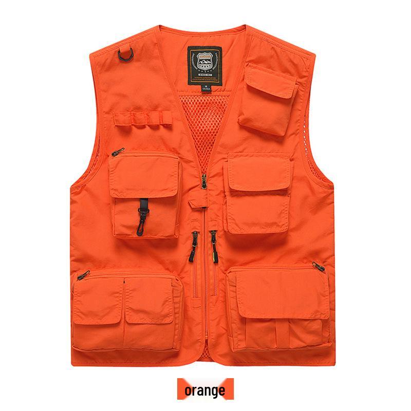 Customizable Multi-Pocket Photography Vest: Tactical Workwear for Directors, Reporters, and Media Professionals