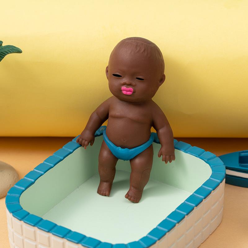 Funny Doll Squishy Toys Simulation Baby Squeeze Fidget Toy Slow Rebound Sensory Stress Relief Pinch Spoof Novelty Toy Gift Idea