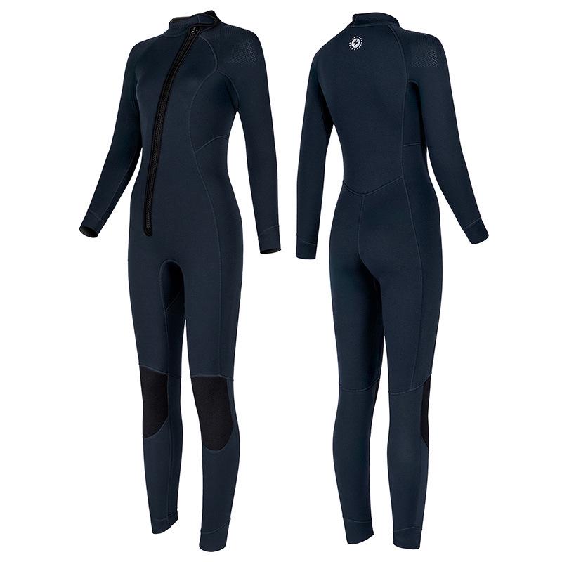 Women's Full 3MM Wetsuit: Long Sleeve, Thick, Warm, Ideal for Snorkeling, Swimming, Surfing, Cold Protection, Jellyfish Guard