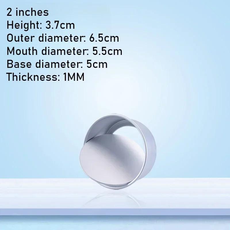 2-9 Inches Round Cake Mold with Removable Bottom DIY Aluminum Alloy Baking Cheesecake Pan Mould Fondant Dessert Decoration Tools