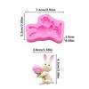 Carrot Fondant Silicone Mold Easter Bunny Hand Stick Rose Carrot Shape Cake Decoration Drip Mold DIY Handmade Art Molds