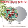 2D Flat Aluminum Vintage Metal Wreath Round Sign Hairdresser Poster, Hair Salon Decor, Hair Salon Suitable for Home and Kitchen Bar Cafe Garage Wall