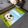 Cartoon Sheep Landscape Carpet for Kids Room, Green and Blue Decor Suitable for Use As an Anti-slip for Living Room Bedroom Sofas