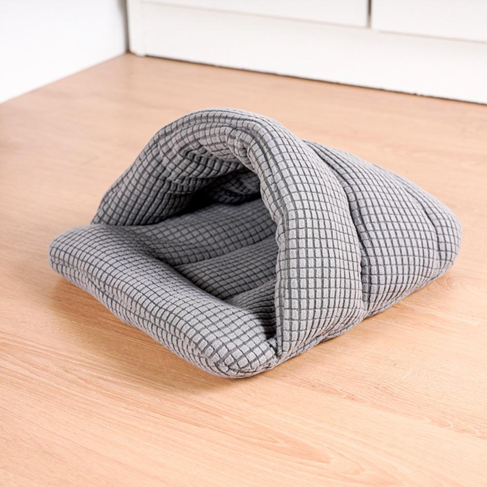 Comfortable Semi-Enclosed Cat Sleeping Bag Slipper Shape Soft Hamster Cotton Nest Warm Large Capacity Cozy Pet Bed Pet Shop