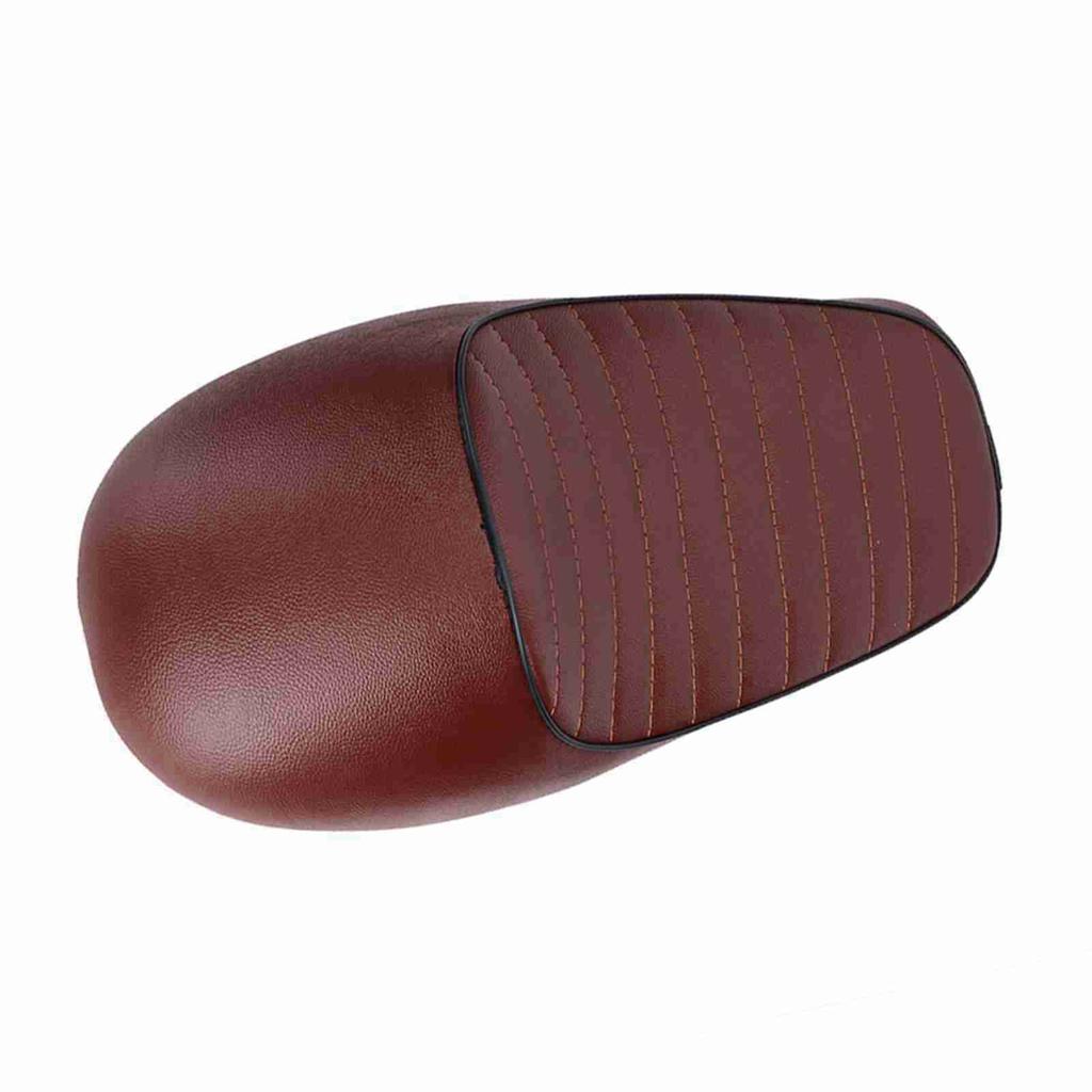 Motorcycle PU Leather Vintage Cafe Racer Refit Seat Flat Saddle Cushion for CG125 GN CG CB400SS