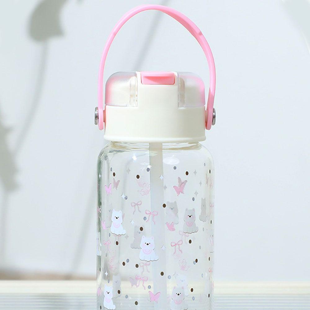 Bouncing Plastic Water Bottle Double Drinking Cartoon Water Bottle  Children