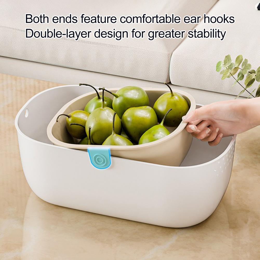 Sturdy Plastic Snack Container Double Layer Snack Bowl Double Layer Nut Bowl with Shell Storage for Snacks Kitchen Tool