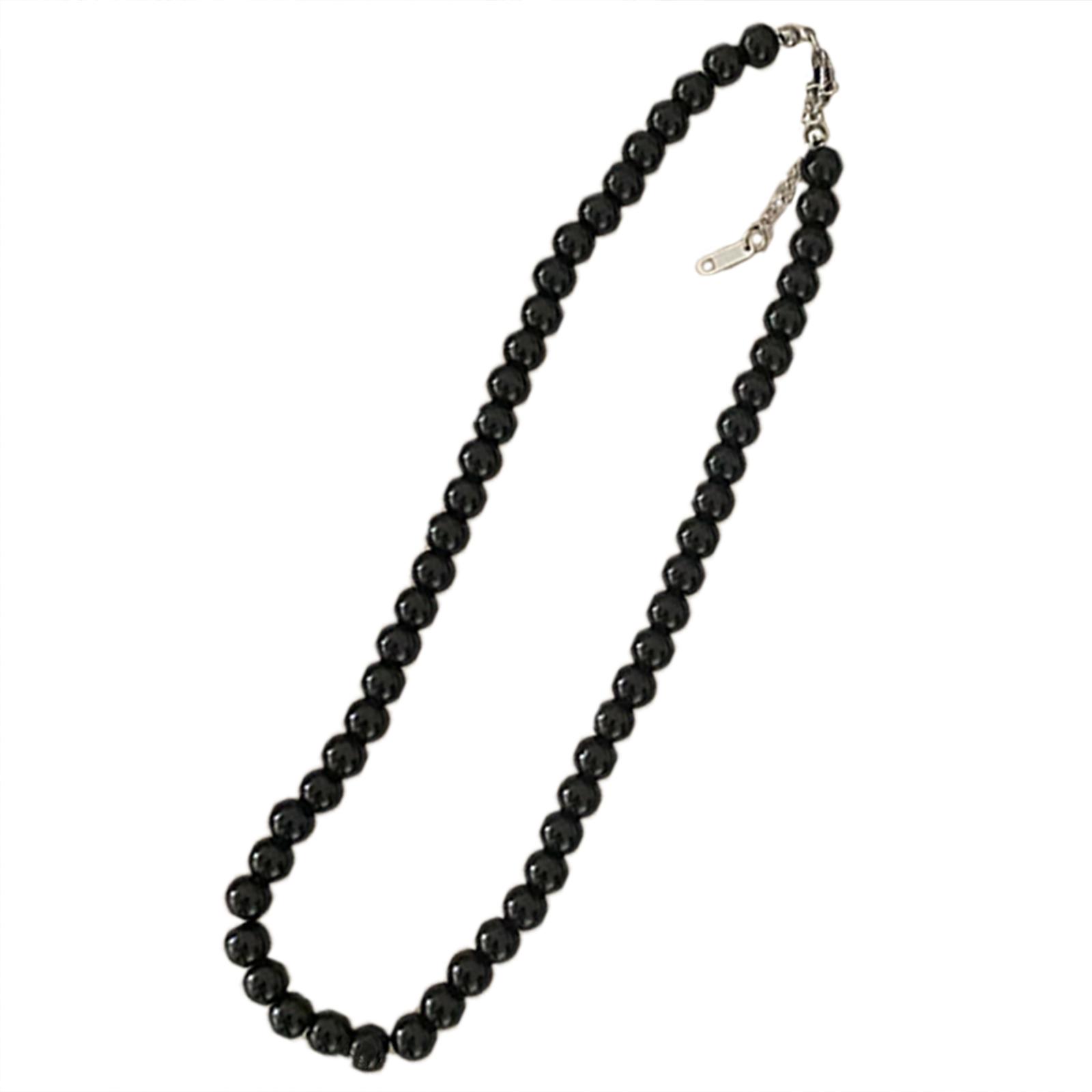 

Strands Choker Necklace Black Pearls Necklace Simulated Pearl Choker Necklace Jewelry Gift Women Unique Clavicle Chain
