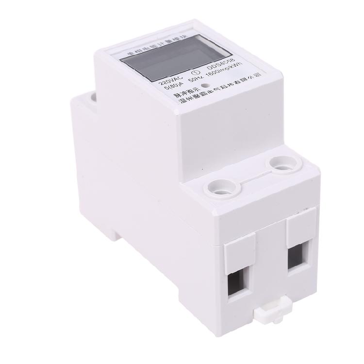 Single Phase Energy Meter Electricity Usage Monitor kWh Din Rail Power Meter