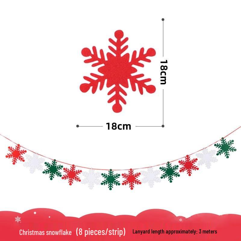 Santa Claus Christmas Bunting: Hanging Ornaments for Shop Window and Scene Decoration