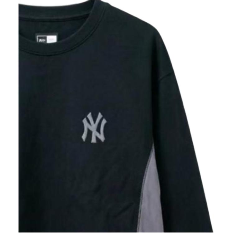 New Era MLB New York Yankees Fashion Logo Letter Crew Neck Long Sleeve Color Block T-Shirt Unisex T-Shirt 14726660