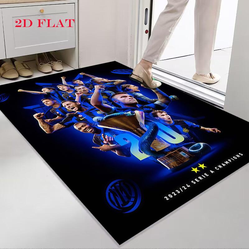 Inter Milan Carpet Rug for Living Room Bedroom Home Sofa Decoration,Kids play Nonslip Floor Mat